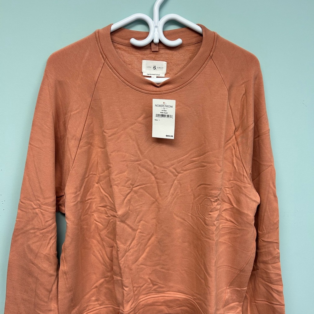 Nordstrom Lou & Grey Rust Orange Sweatshirt and pants